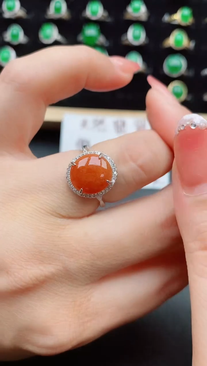 【闪购商品】翡翠戒指银S925镶嵌50800