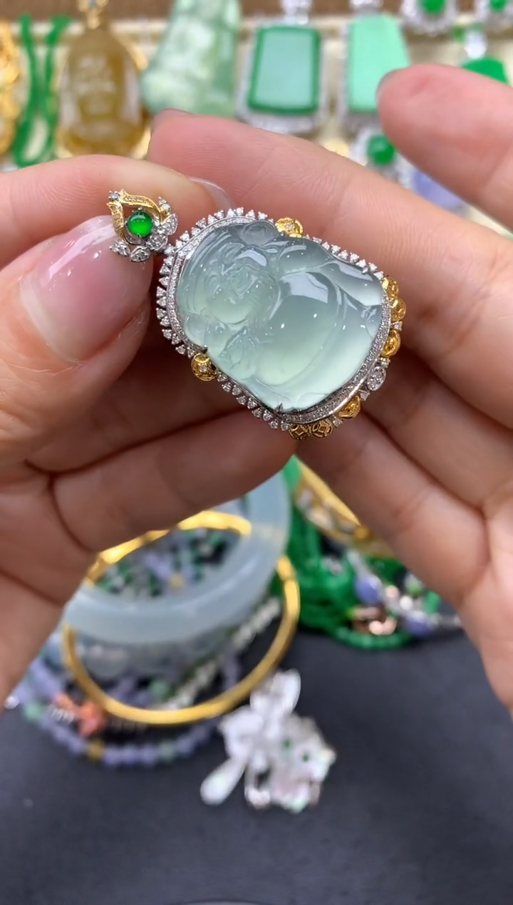 【闪购商品】翡翠颈饰18K金镶嵌447中国好珍宝