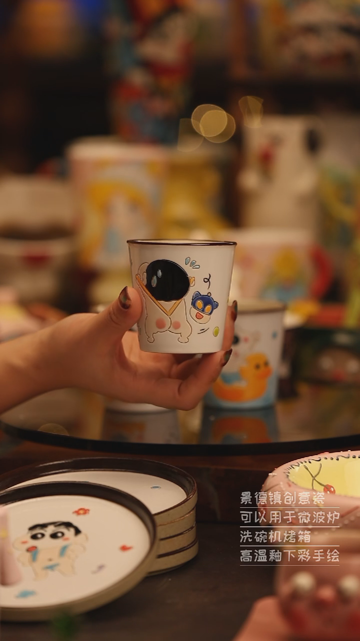 陶瓷景德镇可爱陶瓷釉下彩绘设计师款