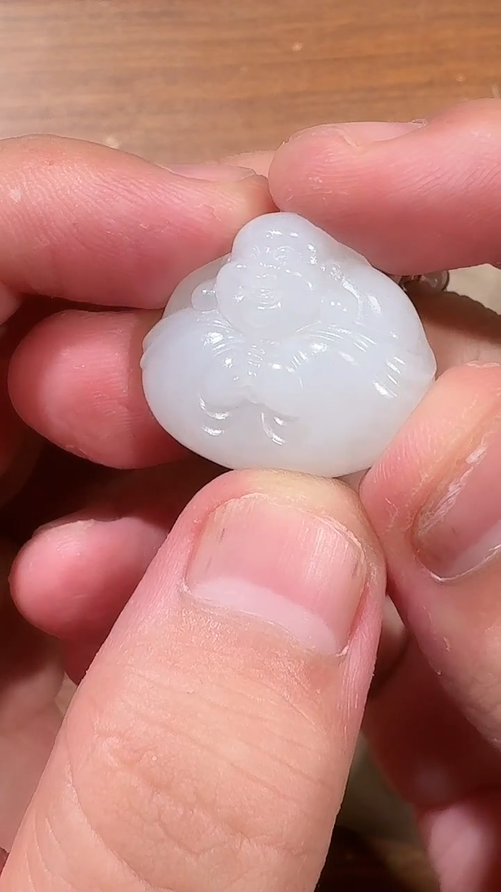 【闪购商品】和田玉吊坠未镶嵌1445白玉抱抱佛