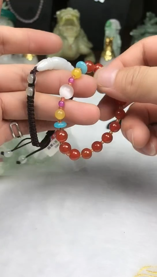 未镶嵌挂件翡翠手链+手串