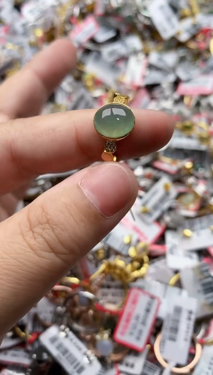 【闪购商品】翡翠戒指银S925镶嵌44444---7