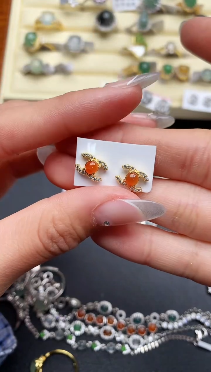 【闪购商品】翡翠戒指银S925镶嵌66666666+6