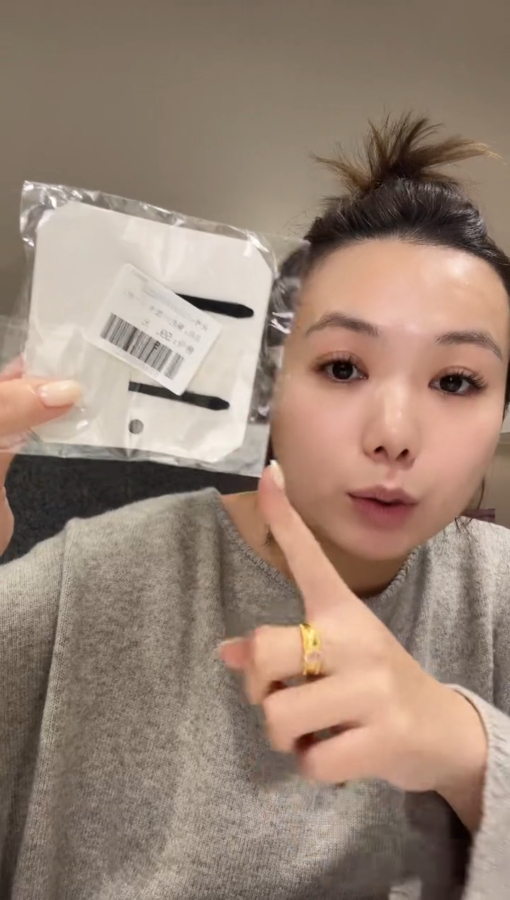 合金皮质黑pu发夹韩