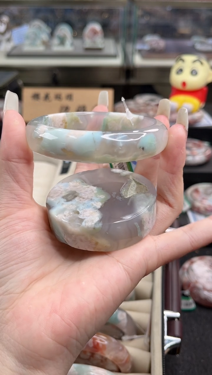 未镶嵌手镯石英质玉尘*丷圈口（赠品镯心）