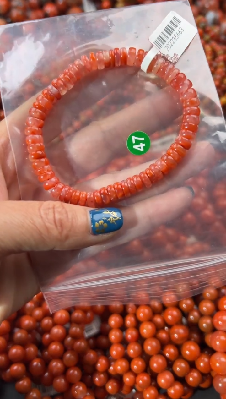 未镶嵌手串南红玛瑙7+