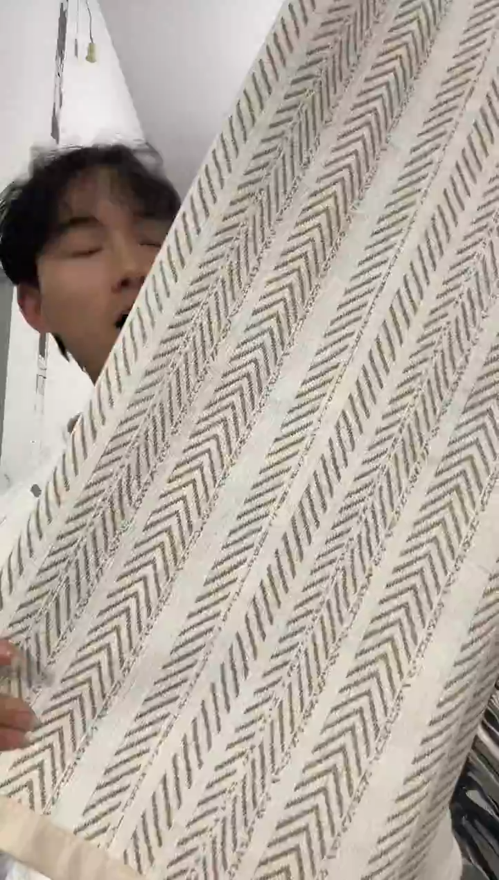 雪尼尔90*210  两张 米咖鱼骨纹