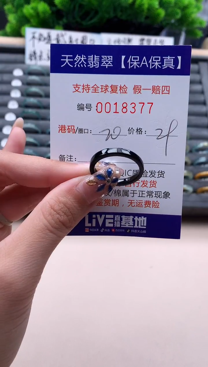 未镶嵌戒指翡翠  18377