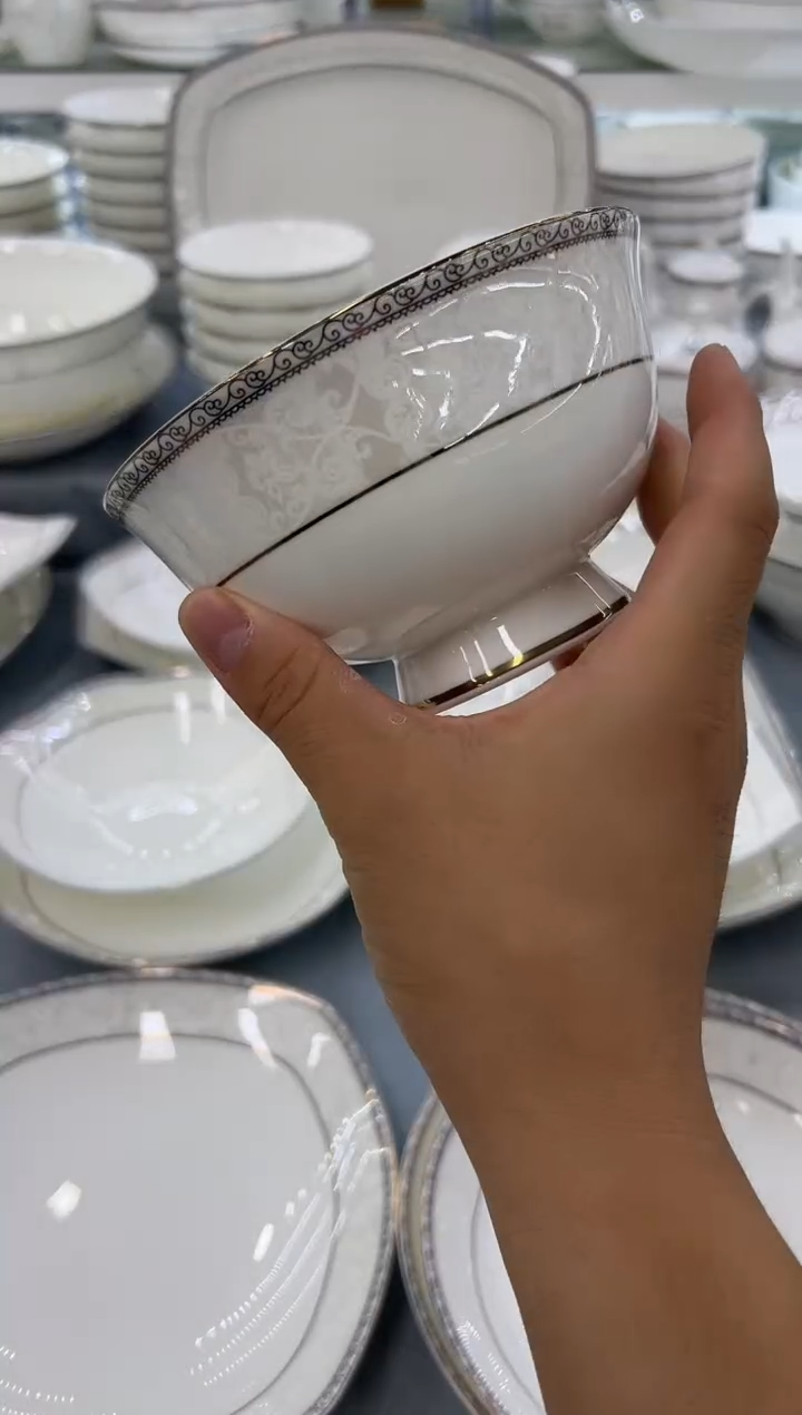 骨瓷玲珑5高10个 