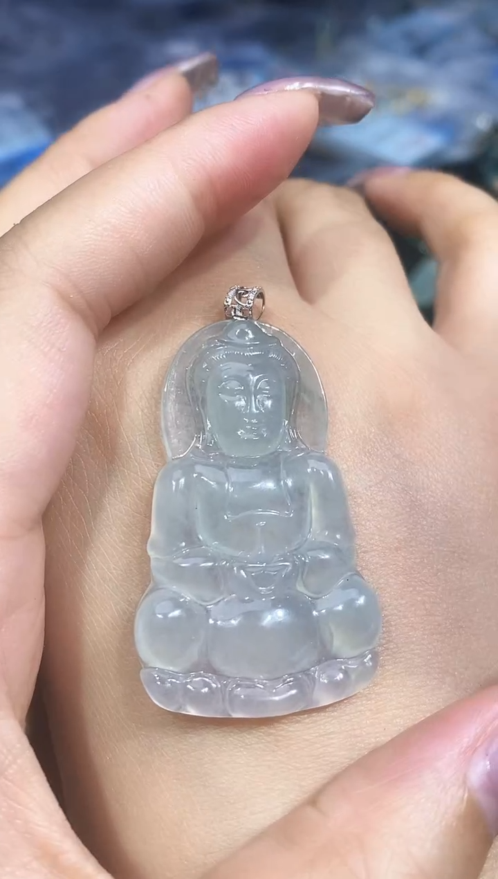 翡翠18K金镶嵌颈饰2505273188