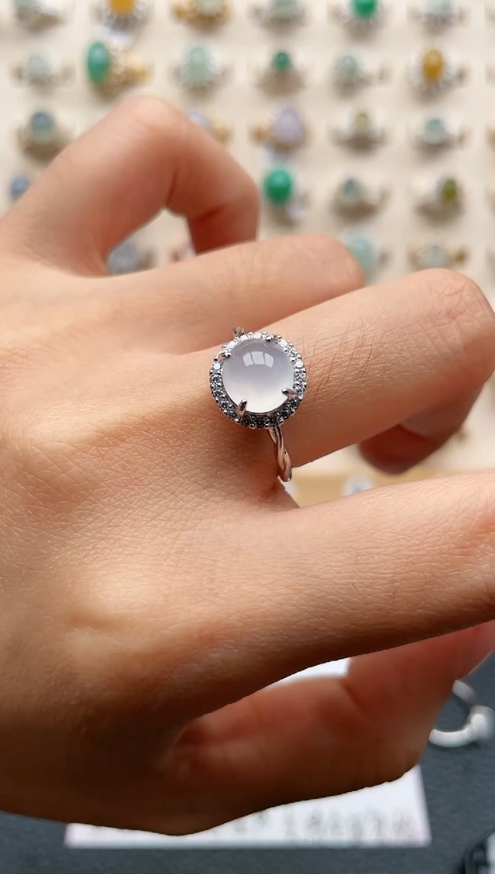 【闪购商品】翡翠戒指银S925镶嵌1111