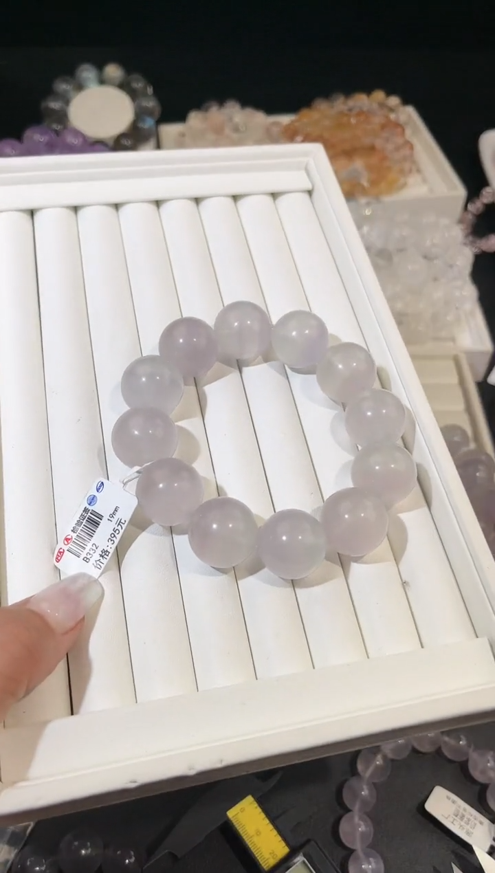 手链未镶嵌萤石多样性发一奶紫19mm