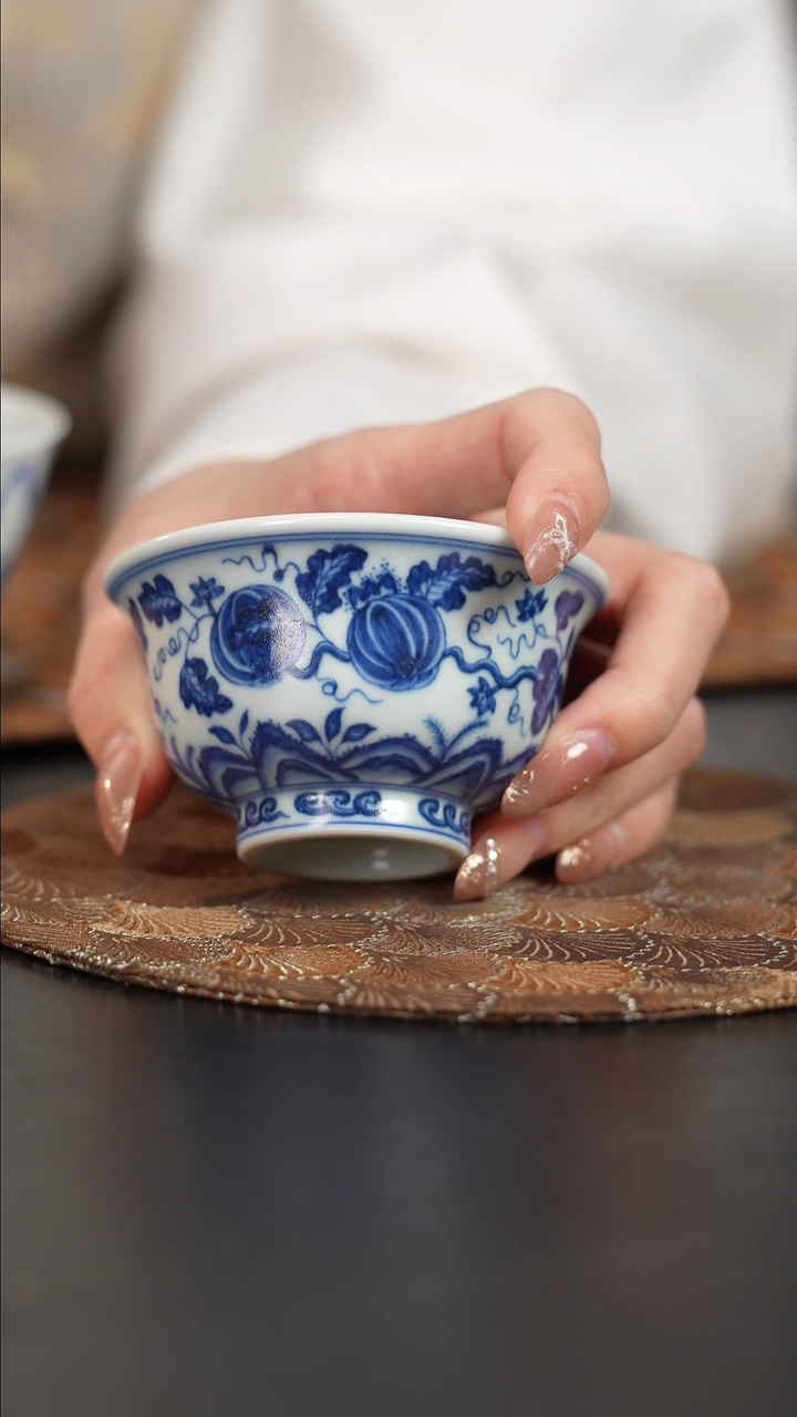 【闪购商品】杯物恒观古青花西瓜