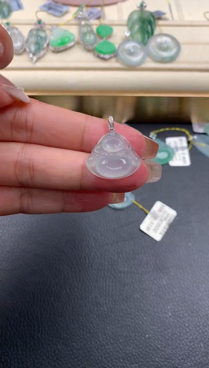 【闪购商品】翡翠颈饰18K金镶嵌D984      