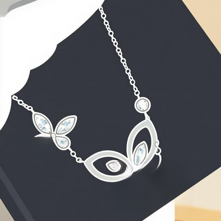合金锆石项链 GZ 3.0精工版本  蝴蝶项链  顶版