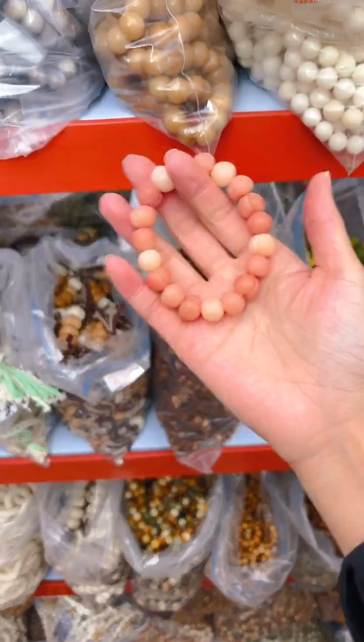 吊坠菩提根/象牙果粉色屁桃单圈