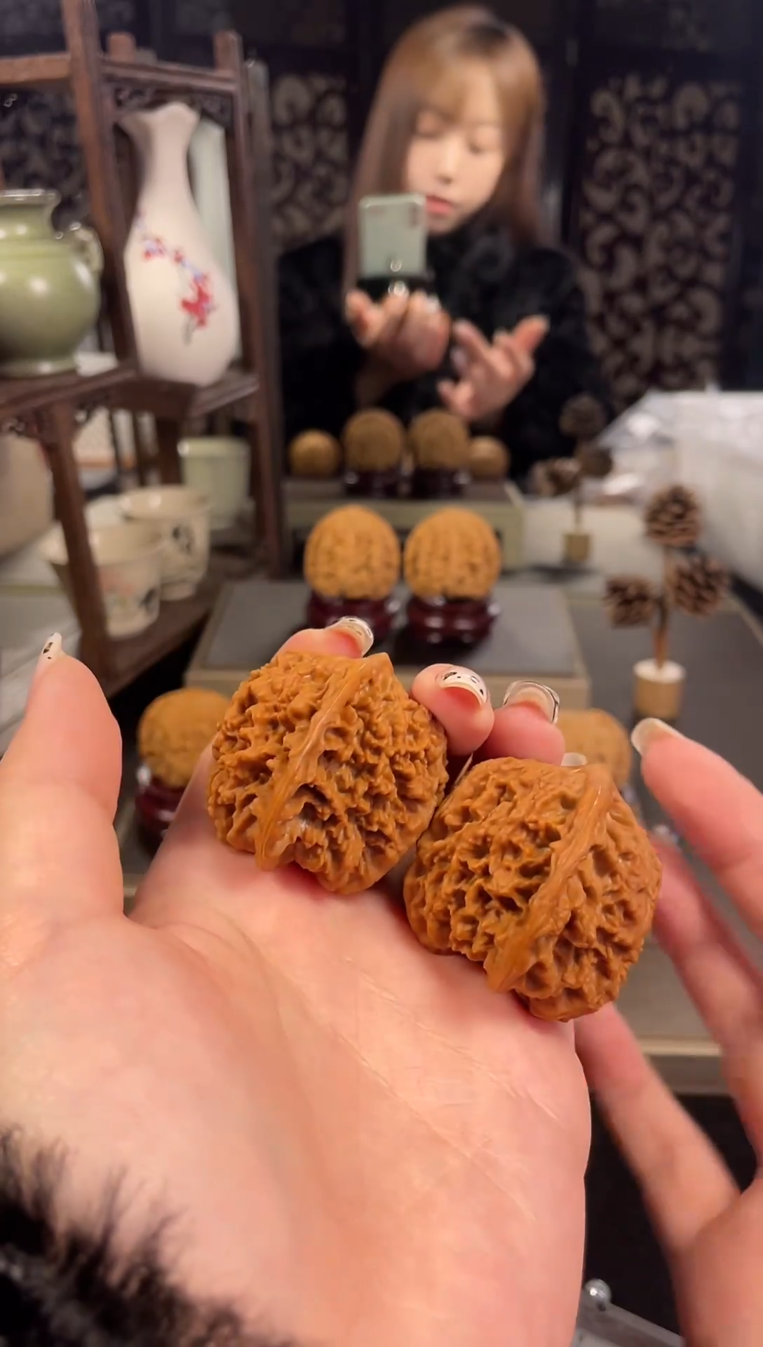 【闪购商品】文玩核桃把件满天星43尺-60