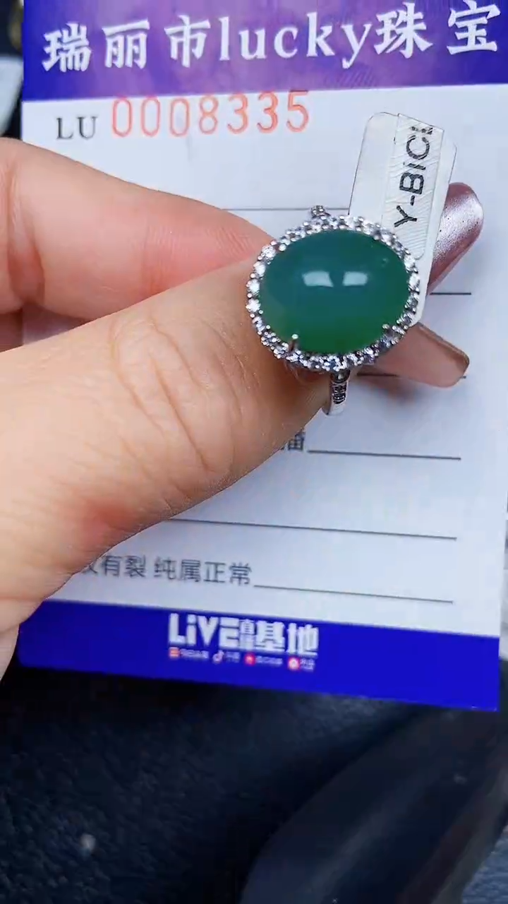 颈饰银S925镶嵌翡翠J****g8335