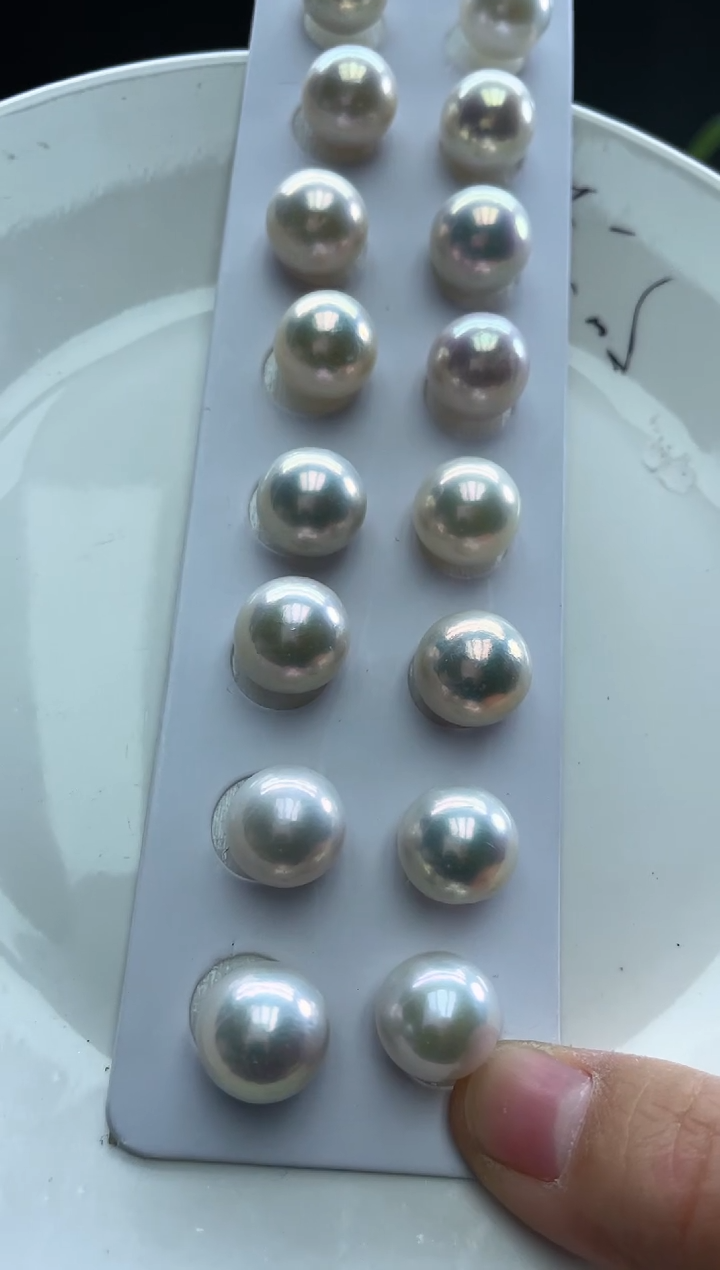 未镶嵌耳饰，吊坠淡水珍珠白色系 13mm(多样性发一）