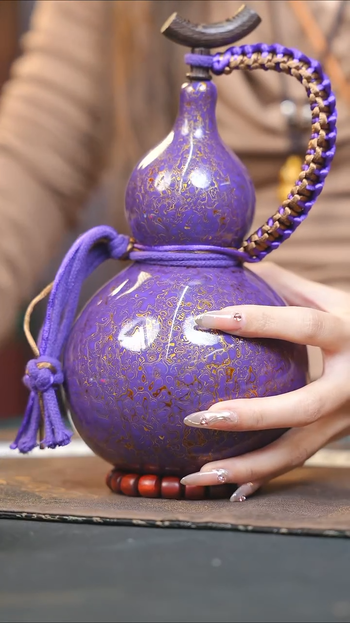 【闪购商品】WQ354漆艺酒葫芦不包手串及旋转底座