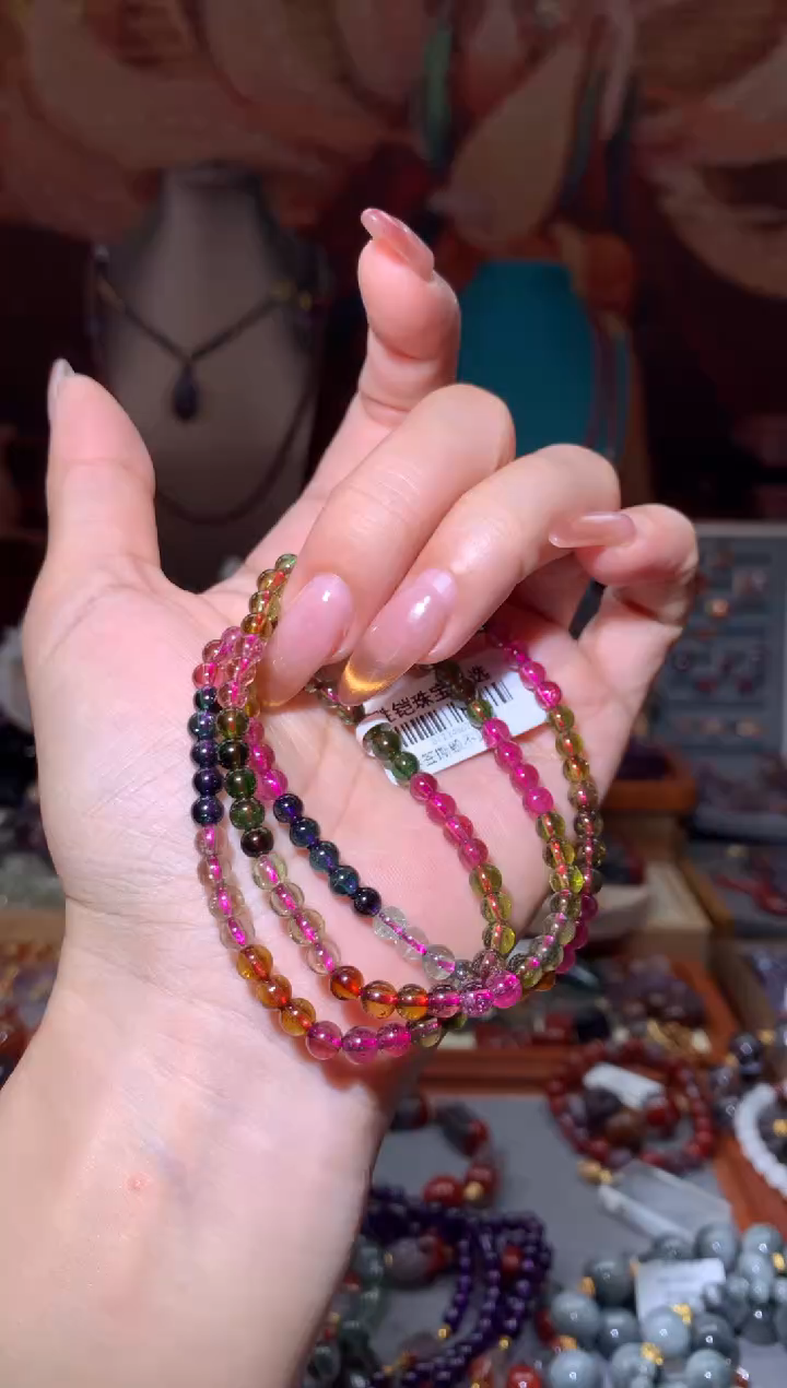 未镶嵌手串碧玺碧玺多圈手串多样性发其1