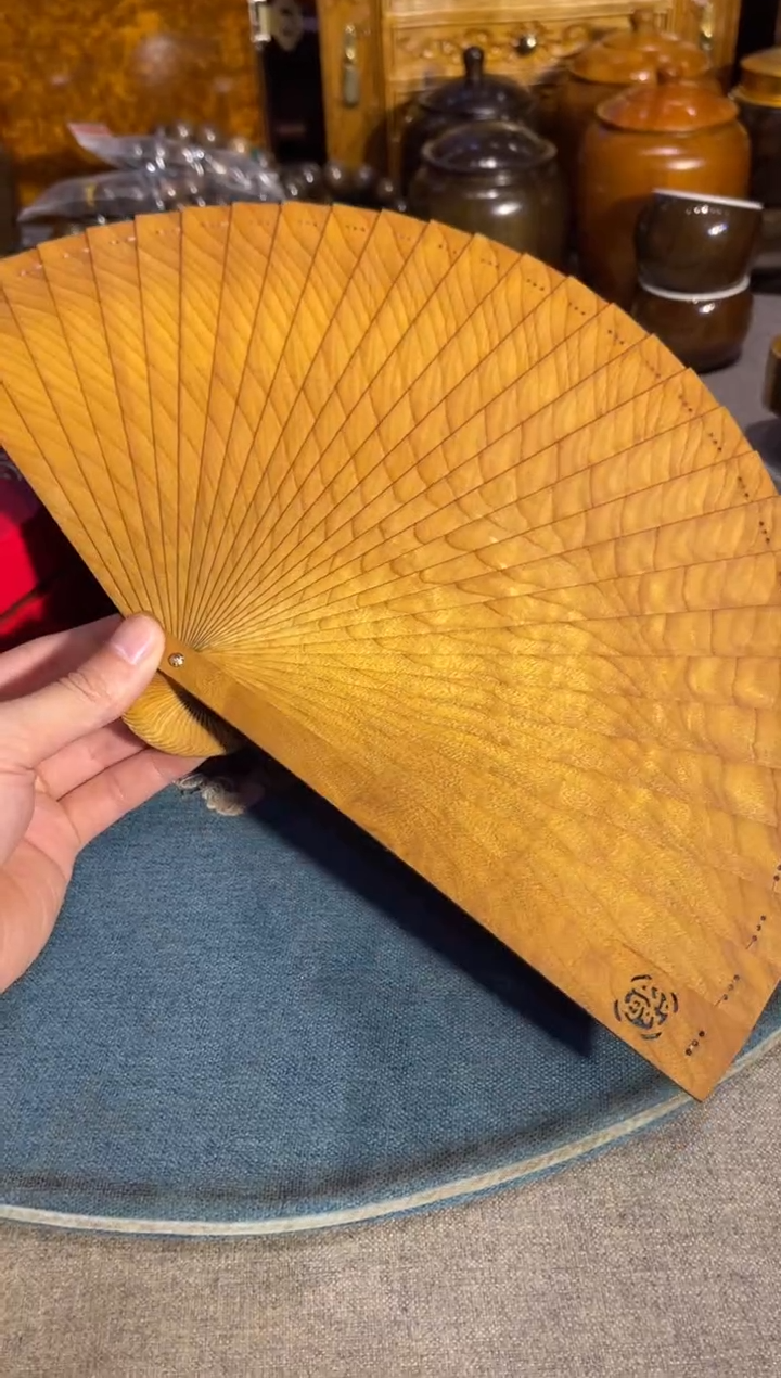 乌木类成套家具金丝楠扇子 15