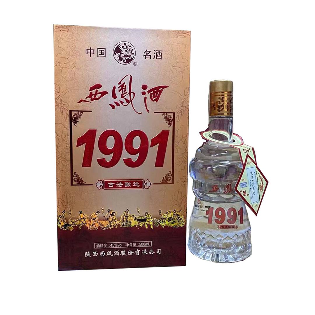 西凤酒年份酒1991 (无礼袋) 凤香型白酒【Z】45度500ml