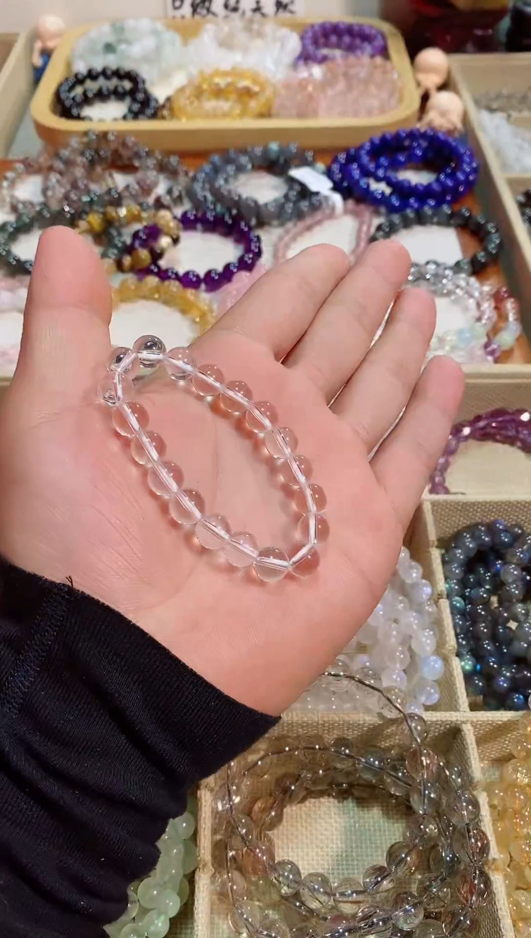 【闪购商品】水晶手链未镶嵌白水晶9M+（多样性发其一）