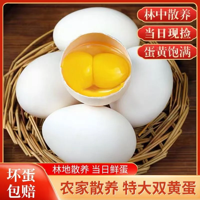 顺农现捡现发【双黄鹅蛋12枚】农家散养新鲜孕妇特大破损包赔多多家