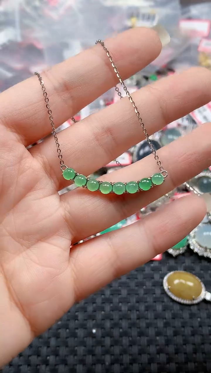 银S925镶嵌戒指翡翠天然A货缅甸翡翠