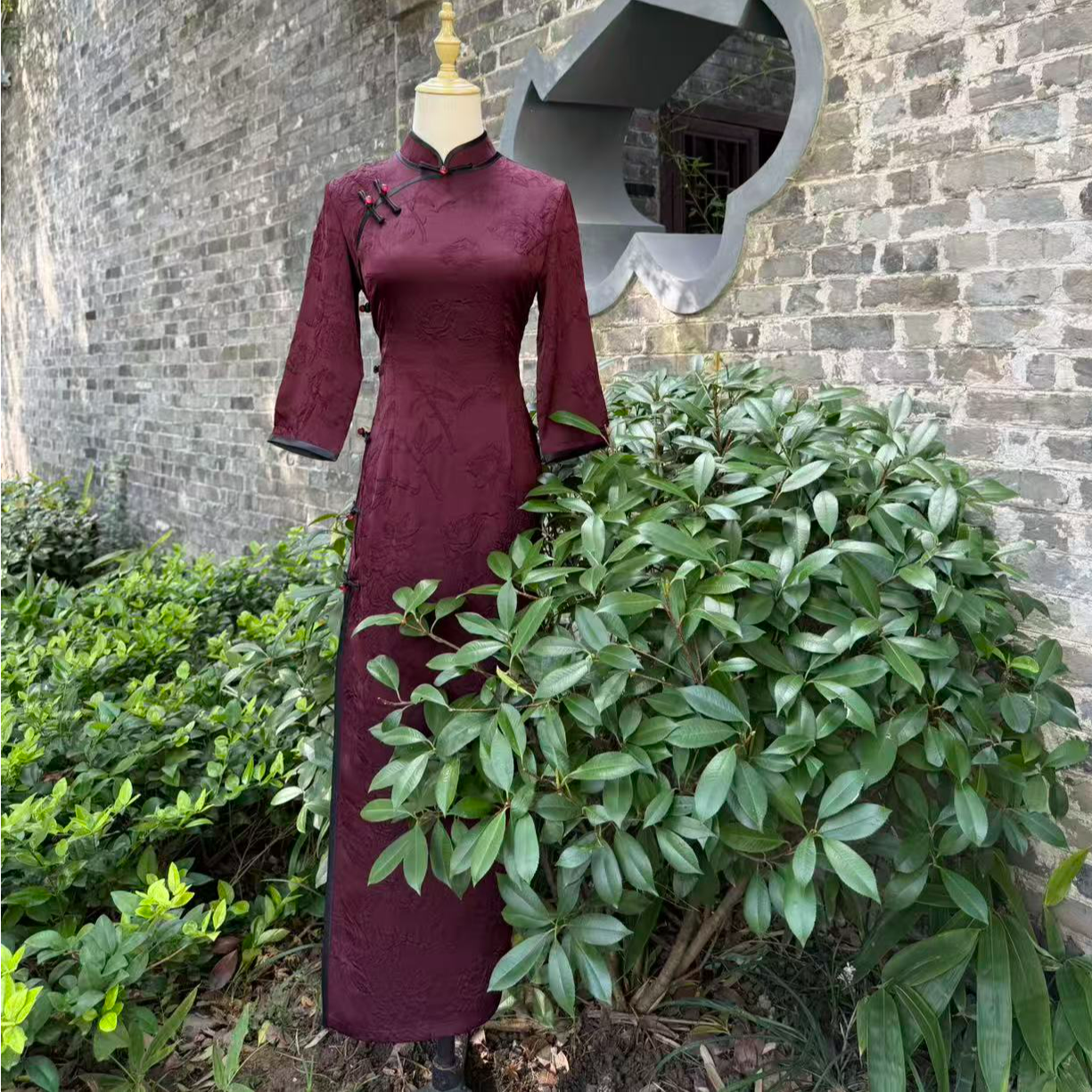 【韶华红】2024年秋季新款复古百搭大气旗袍