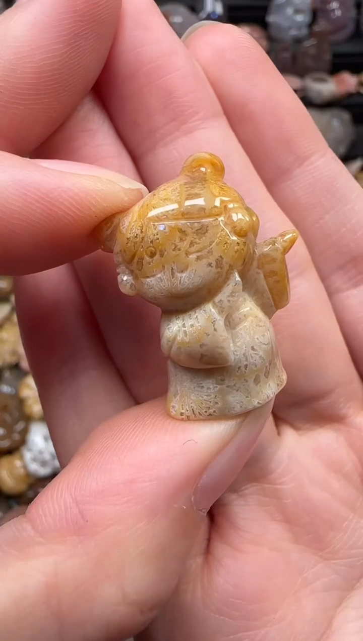 颈饰未镶嵌硅化珊瑚（珊瑚玉）048