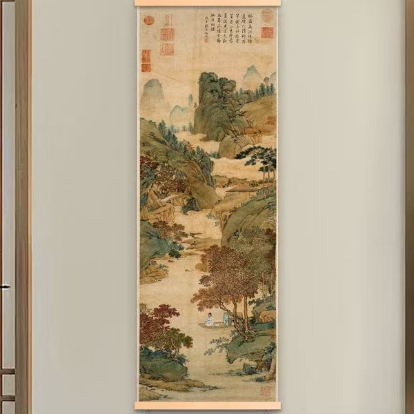 【硕】新中式国风入户门玄关茶室装修装饰复刻挂画