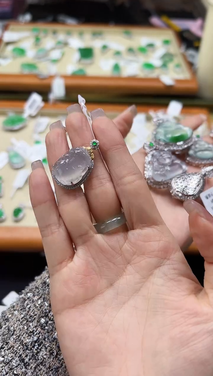 【闪购商品】翡翠颈饰18K金镶嵌DFZ0214-20