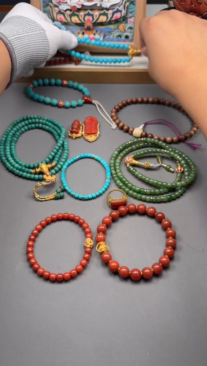 【闪购商品】绿松石配饰配饰18K金镶嵌配饰配饰