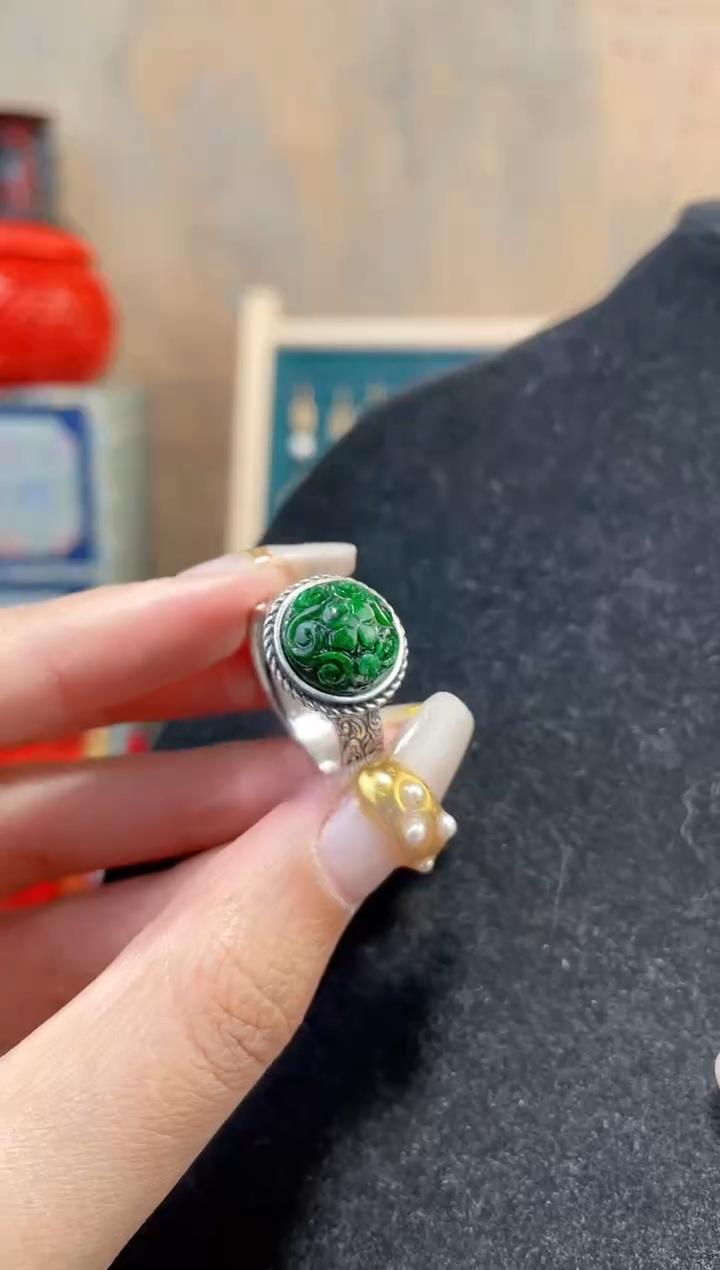 非遗绝技花丝镶嵌戒指