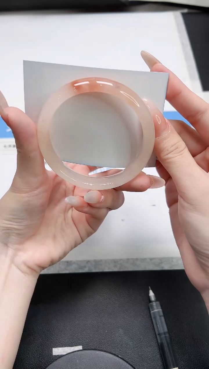 【闪购商品】石英质玉未镶嵌手镯267-59.1桃花