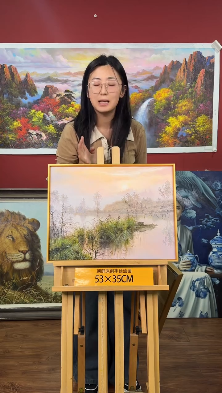 油画【18号】约53*35cm丨朝鲜原创纯手绘孤品油画丨顺丰包邮 