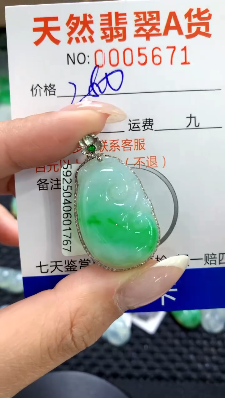 翡翠18K金镶嵌颈饰1111111111111111