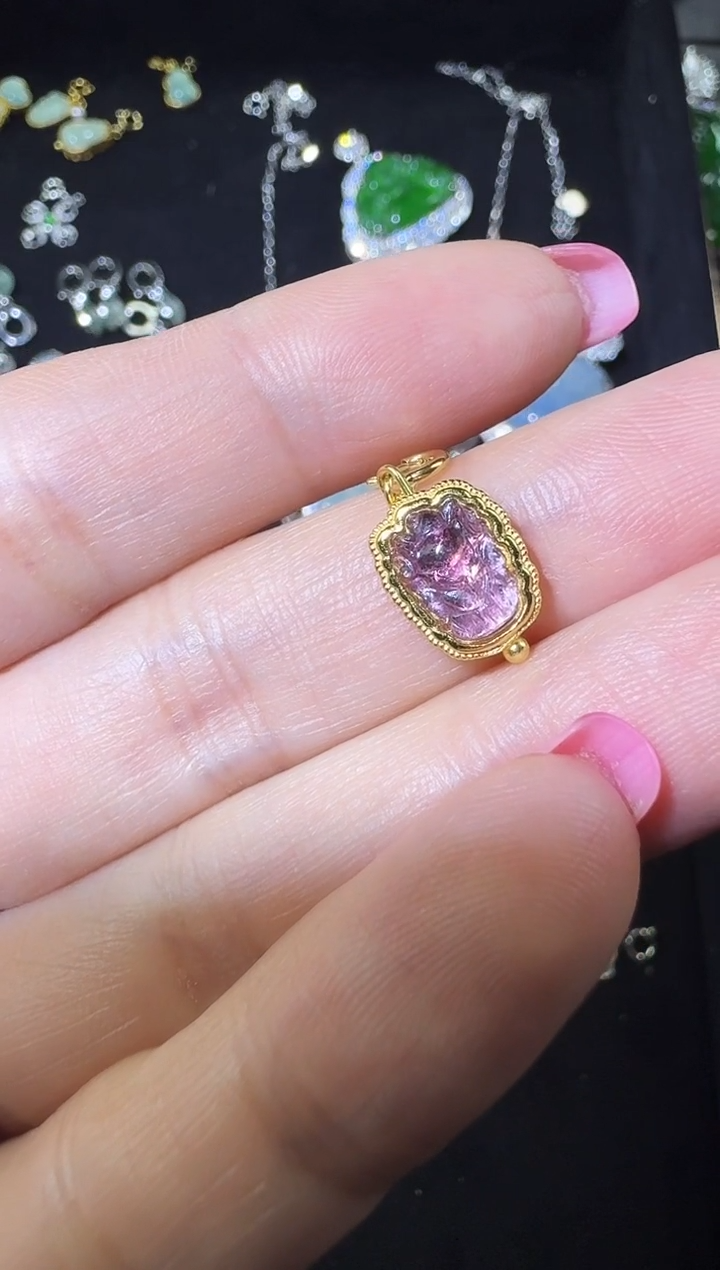 【闪购商品】翡翠吊坠(不含链)银S925镶嵌多宝