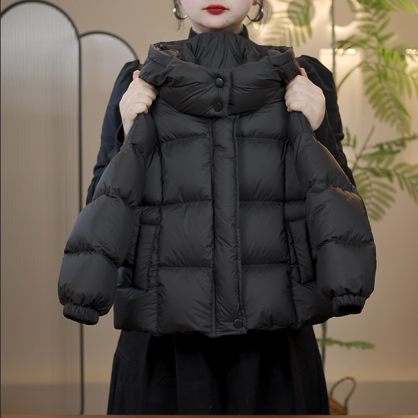 【小麦穗】2025款儿童韩版双倍充绒加厚连帽白鸭绒羽绒服8027