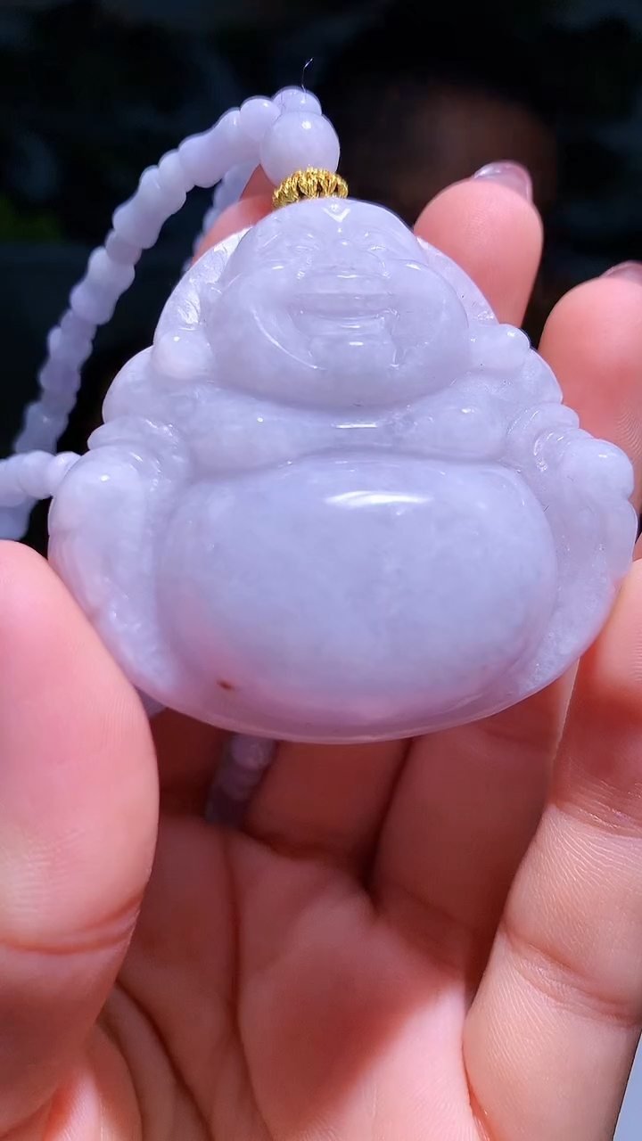 【闪购商品】定制翡翠未镶嵌1007hm-毛货挂件(赠珠链）8