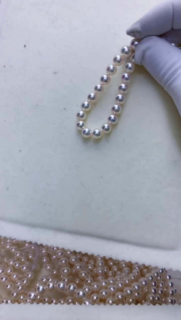 【闪购商品】海水珍珠饰品银S925镶嵌7-7.5满珠手链