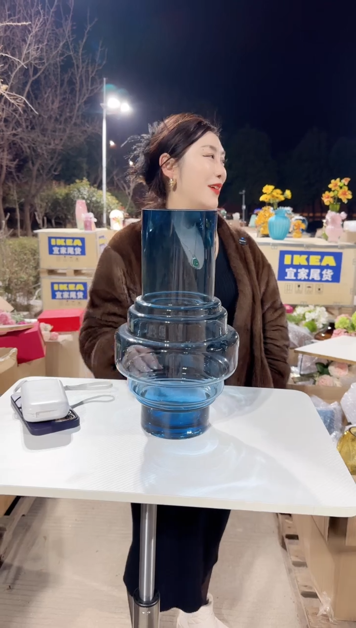 【闪购商品】玻璃安琪-微瑕花瓶--HA459