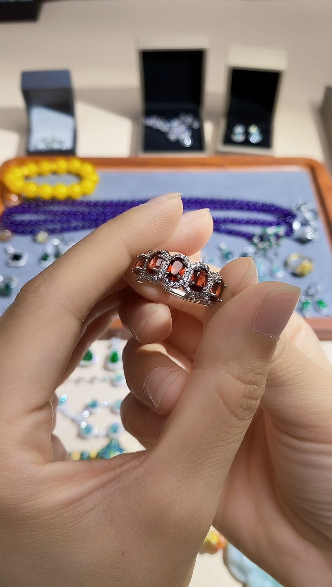 【闪购商品】石榴石戒指未镶嵌多样性 发其一  【75】