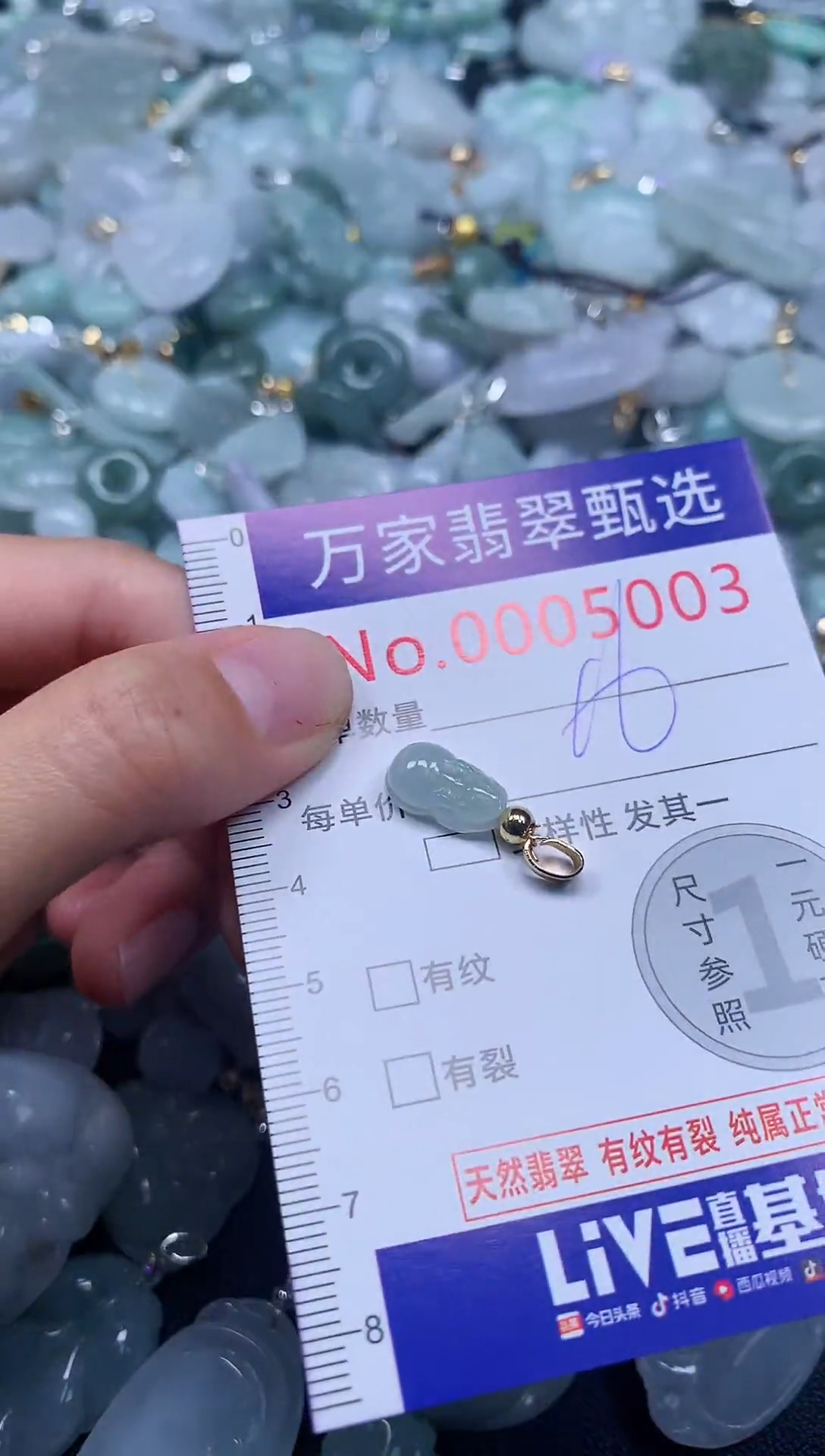 吊坠(不含链)未镶嵌翡翠5003