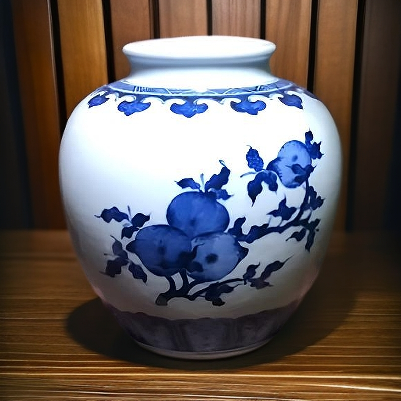 青花三多图太白罐全品包邮