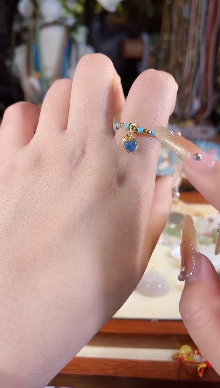 【闪购商品】海蓝宝石戒圈银S925镶嵌多样性发货其一