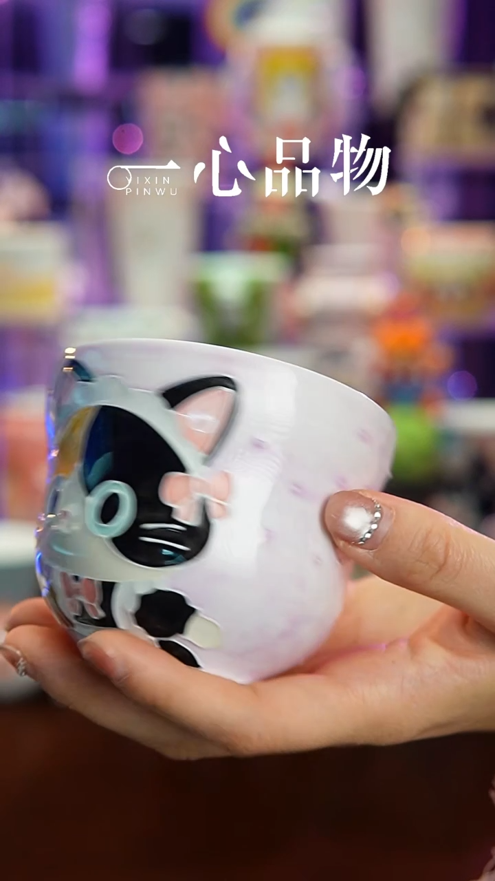 杯子瓷102-3景德镇手工手绘杯子摆件