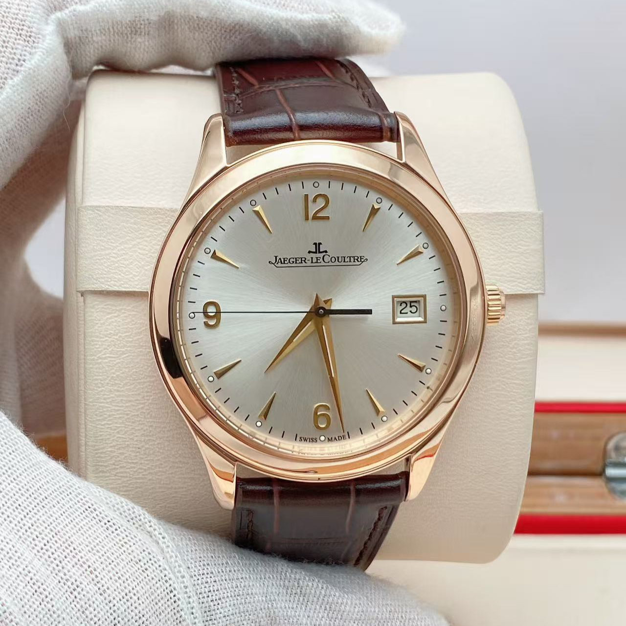 99新 Jaeger-LeCoultre/积家 大三针自动机械表径39mm